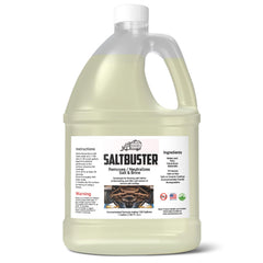 Woolwax SALTBUSTER one-gallon-makes-100 illustrates economical dilution value.