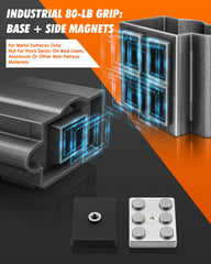 Woorhive AR6500 with ultra-strong magnets provides stable attachment on metal surfaces