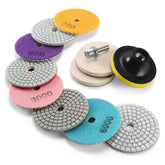 WORKEASE 3in diamond pad at 50 grit polishing stone surface for fast material removal