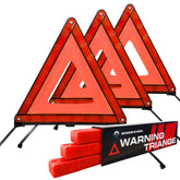 WORKKOOL safety triangles stored in a protective case for quick roadside access.