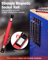 WORKPRO aluminum rail with a durable matte finish for lasting tool organization