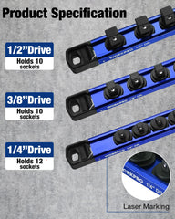 WORKPRO compatible with 1/4, 3/8, and 1/2 inch sockets for versatile setups.