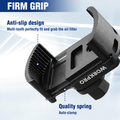 WORKPRO drop-forged steel construction delivers reliable torque during oil changes