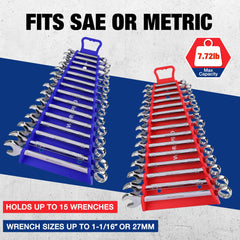 WORKPRO durable PP and TPE wrench holder construction protects tools from scratches.