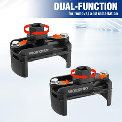 WORKPRO ergonomic handle offers comfortable grip in tight engine bays