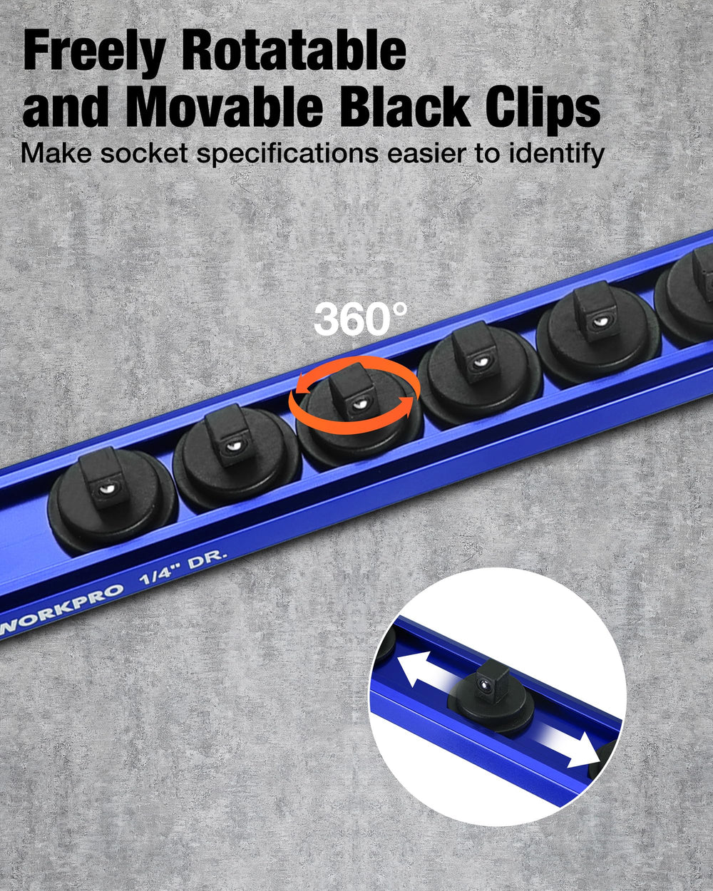 WORKPRO includes hanging holes for wall or pegboard storage and optimized space.