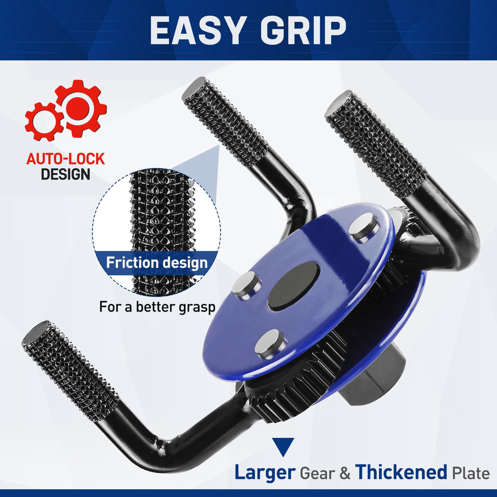 WORKPRO magnetic design aids oil changes with strong hold on filters.