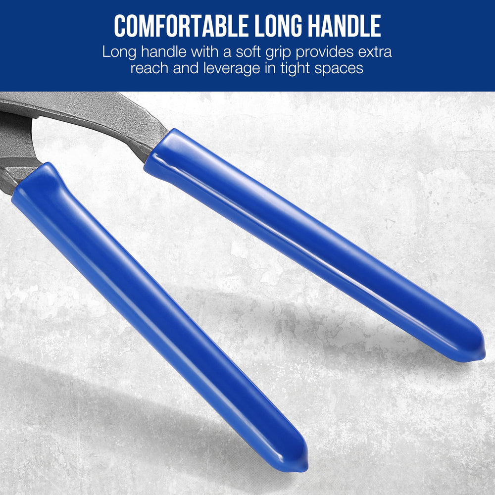 WORKPRO anti-slip-teeth ensure a firm hold even when oily.