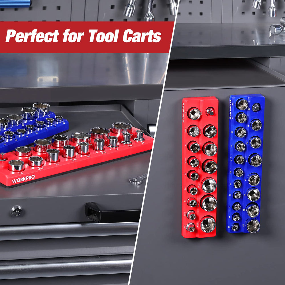WORKPRO portable two-piece organizer fits in drawers for easy transport.