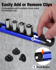 WORKPRO removable socket clip enables quick customization to fit your socket collection.