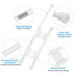 Worldity adjustable tension rod design fits various RV fridges.