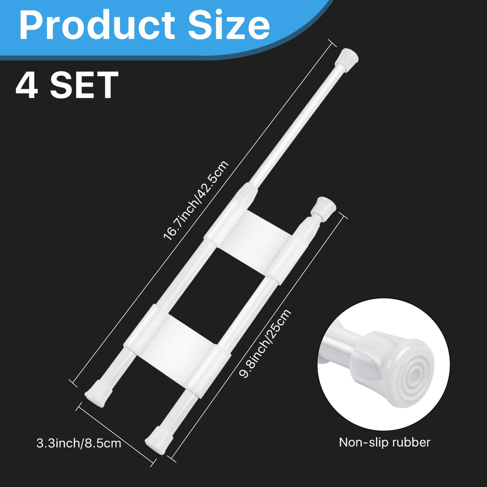 Worldity fridge bar end caps provide non-slip protection without wall damage.