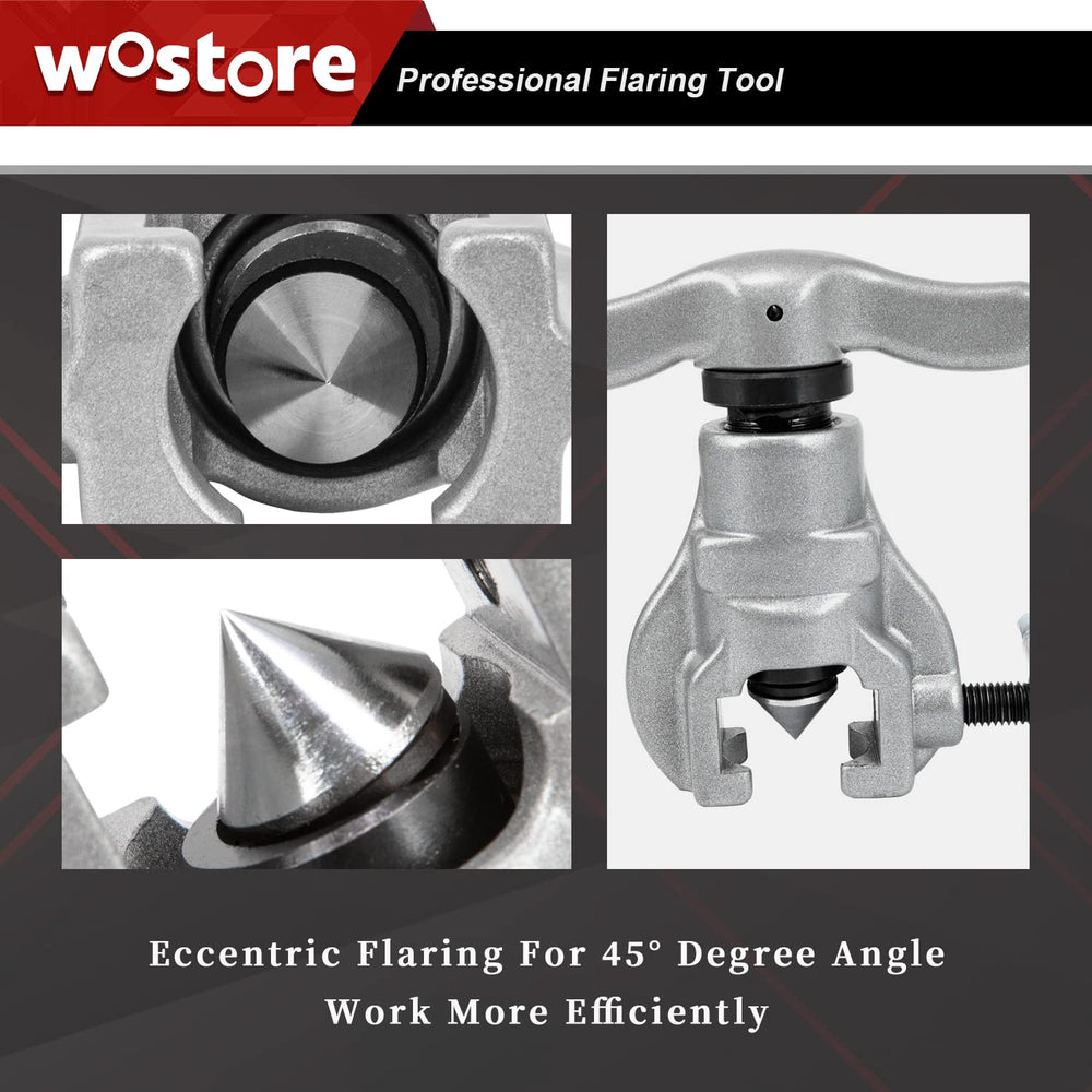 Wostore 45-degree flare cone ensures smooth, uniform flare formation