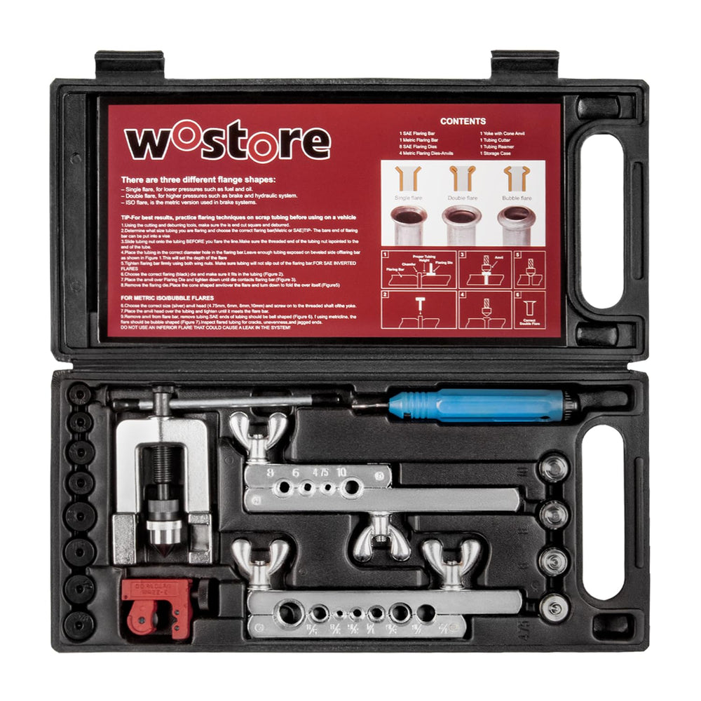 Wostore seven dies set covers 3/16 to 5/8 inch tubing