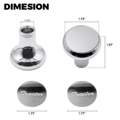 WOTUPHJI air valve knobs for Peterbilt 379 assembly showing screw-on compatibility