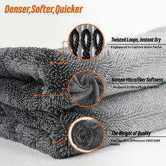 WOWIPER detail towel 15-7x15-7 ideal for glass and mirrors.