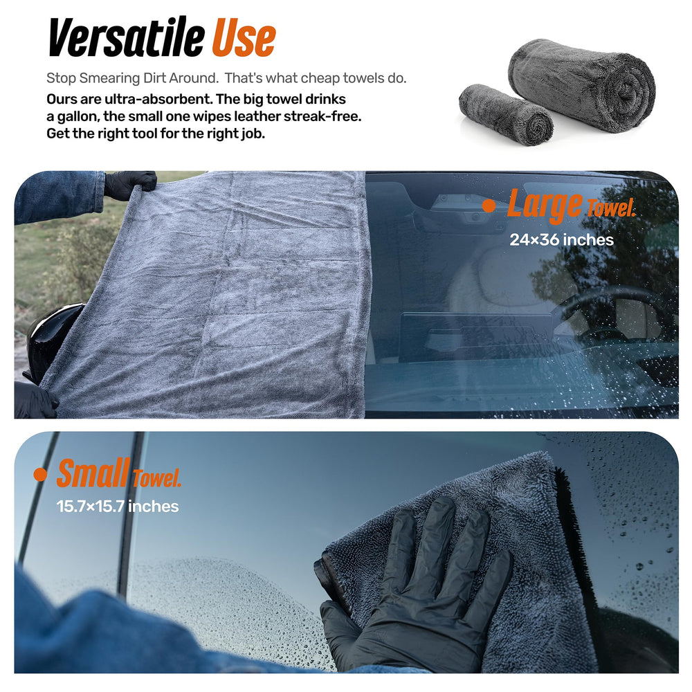 WOWIPER glass drying delivers streak-free finish on windows and mirrors.