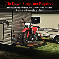 WOWTK 6.5in wheel chock in trailer securing wide tires