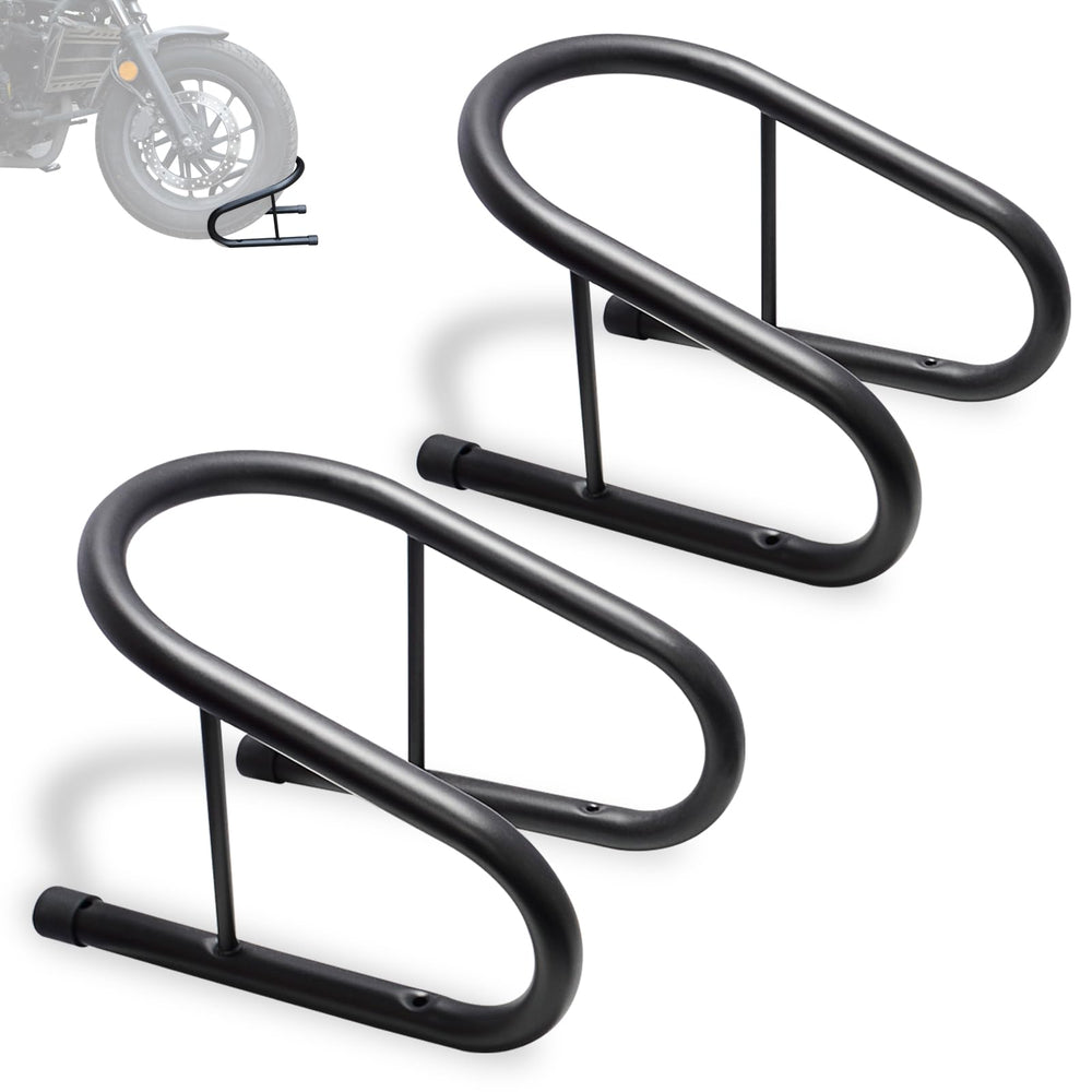 WOWTK 6.5in wheel chock front view, durable steel build for secure loading
