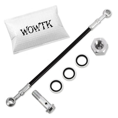 Clear view of WOWTK connectors and hose finish highlights quality materials.