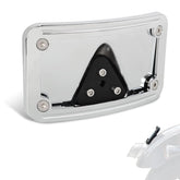 WOWTK curved laydown frame on Harley with chrome finish enhances rear style and aerodynamics