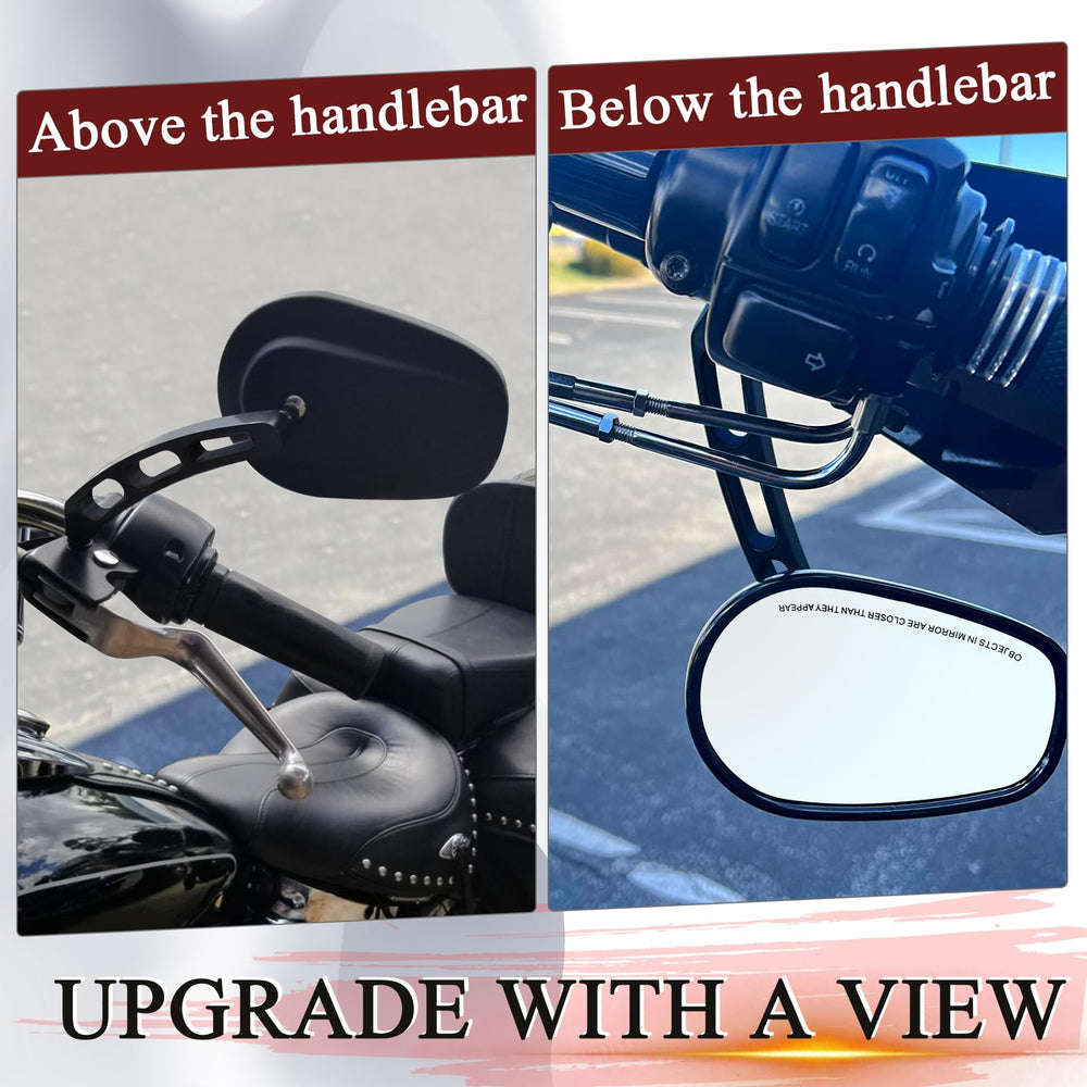 WOWTK edge-cut mirrors right side view for enhanced rear awareness.