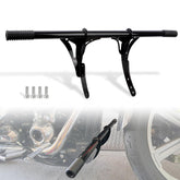 WOWTK highway peg front view highlights rugged protection and gloss black finish.