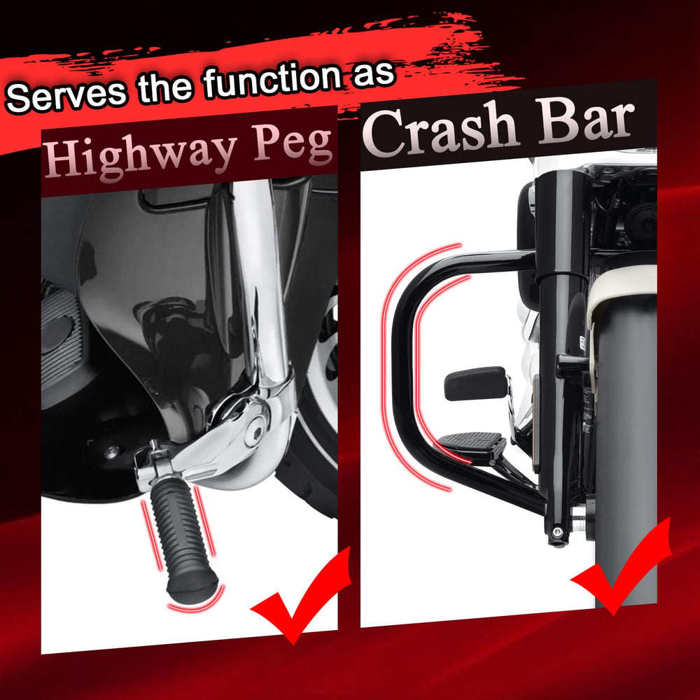 WOWTK Softail installation demonstrates easy mounting and integrated crash-bar protection.