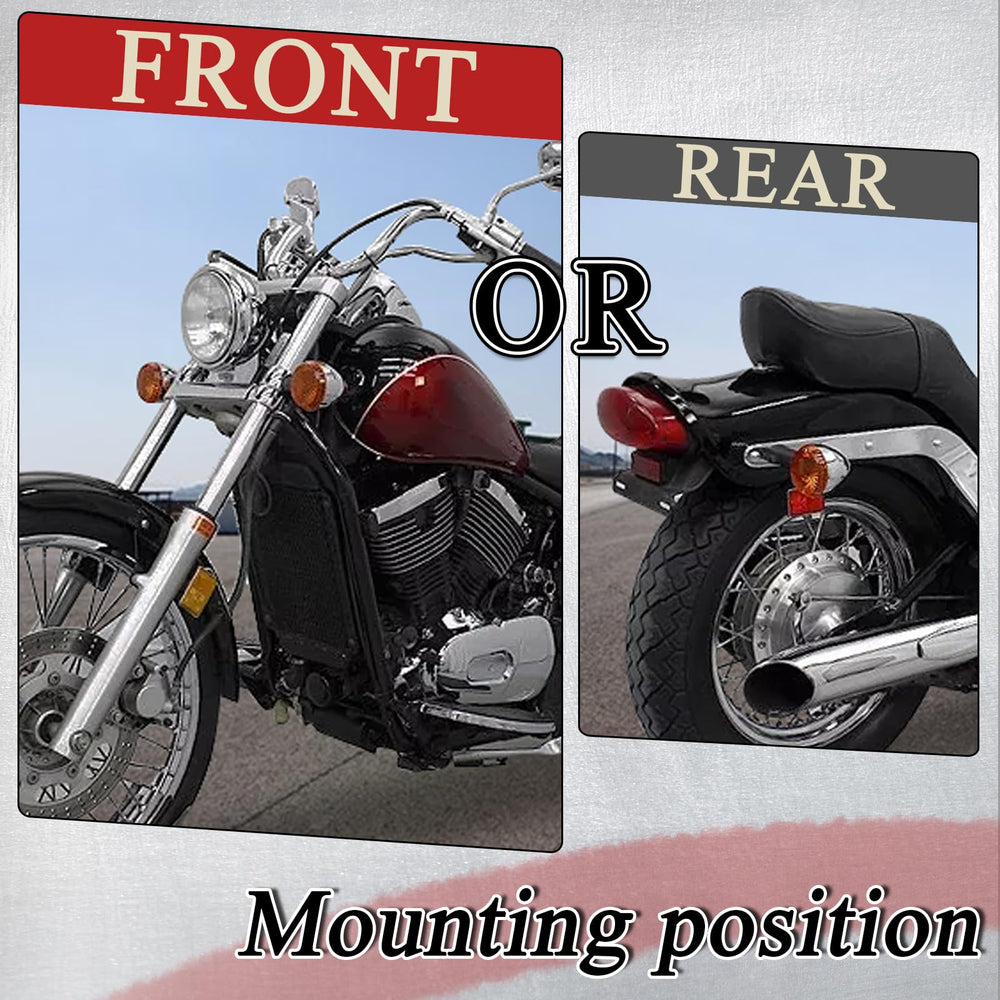 WOWTK front right amber turn signal for Kawasaki VN improves signaling clarity.