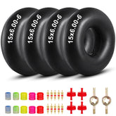 Woxla inner tube for 15x6-00-6 with straight TR14 valve ensures reliable inflation.