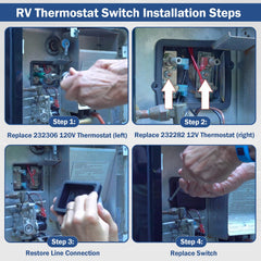 WPL terminal wires and wire nuts arranged for quick RV installation