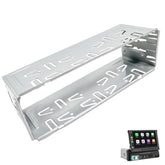 WPL Universal 1-Din stereo cage front view shows sturdy steel construction and stability.