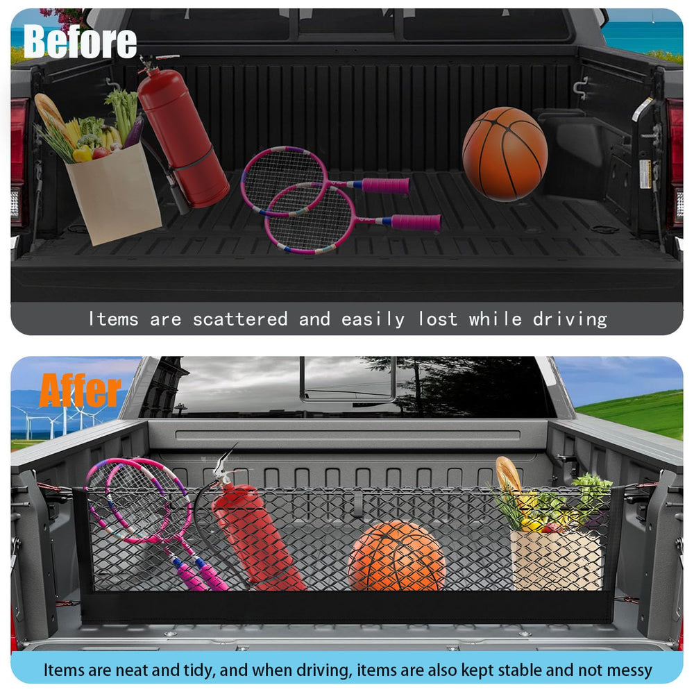 WQMXILI cargo net with storage bag keeps setup organized and portable