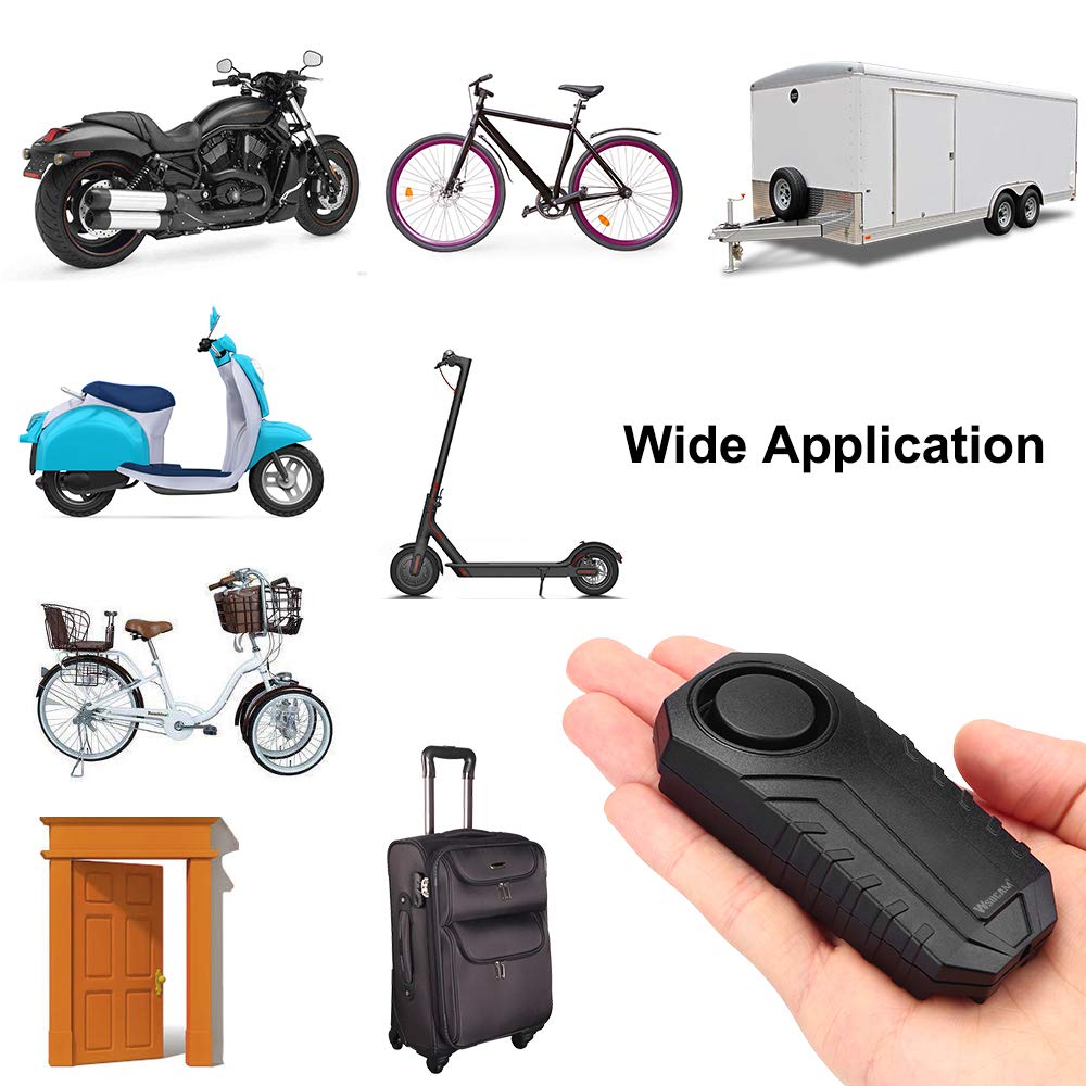 Wsdcam 113dB bike alarm battery-saving technology extends standby life.