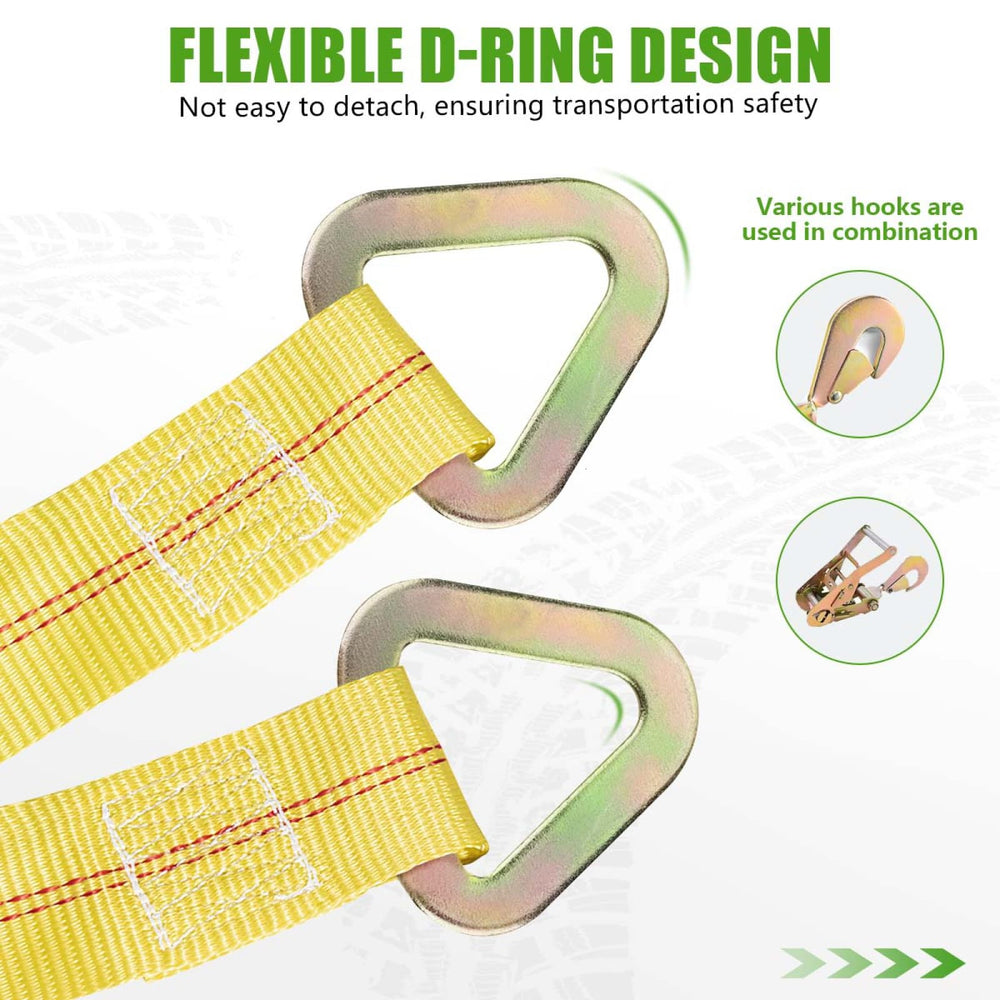 WSSROGY 9000-lb breaking-strength strap supports heavy-duty vehicle securing.
