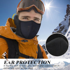 wtactful earmuff detail shows secure fit and wind protection on cold rides