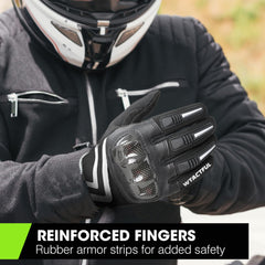 WTACTFUL gloves in black, black/white, and fluorescent green for different styles.