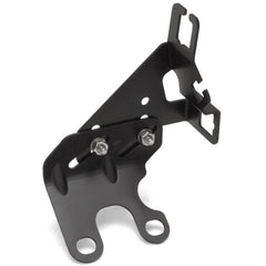 Wuidail throttle trans cable bracket close-up shows durable black powder coat finish