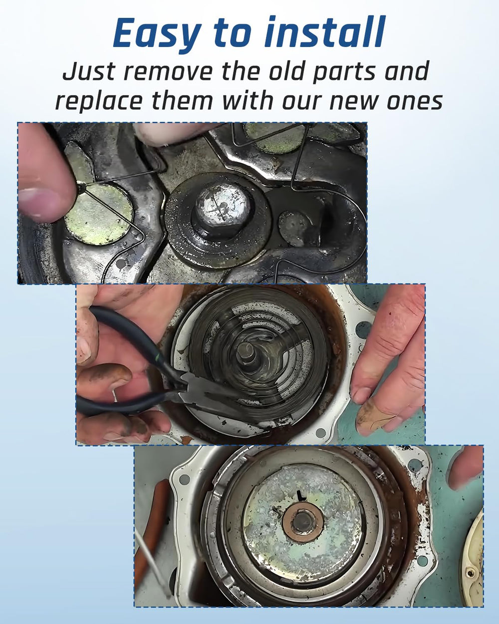 Wujexuhe recoil starter assembly for Honda ATC90, strong starts and rugged build.