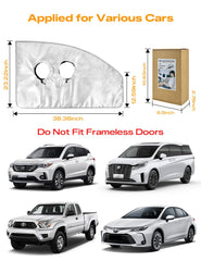 WUJODOR compatibility guide demonstrates fit for most sedans, SUVs, MPVs.