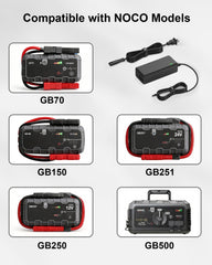 WUKUR 56W 14V adapter for NOCO GB150 – side view with accessible connectors