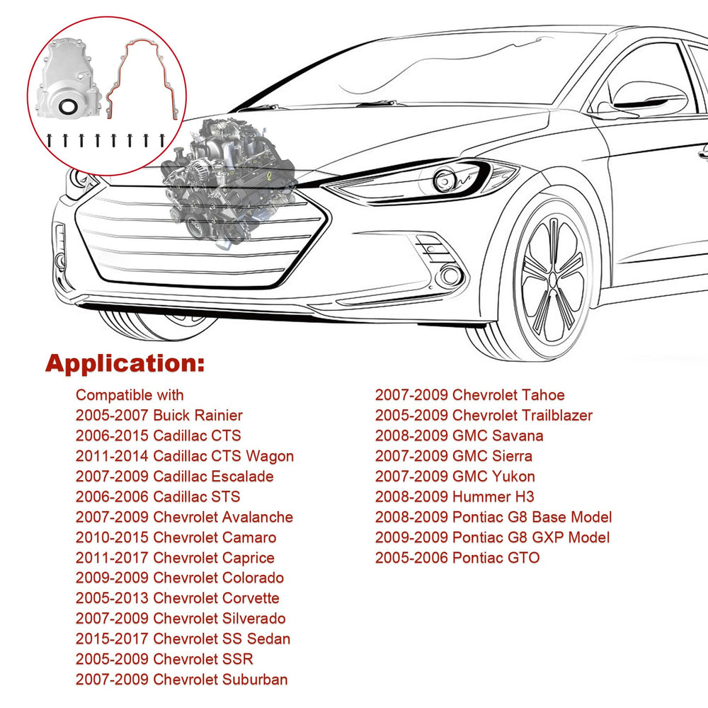 WULAZMU timing cover assembly ensures precise fit and reliable mounting.