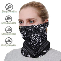 WXDRVT neck gaiter in solid pattern offers versatile wear as headband or scarf