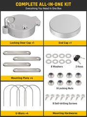 Easy length adjustment with drill-free installation from Wyckoff kit