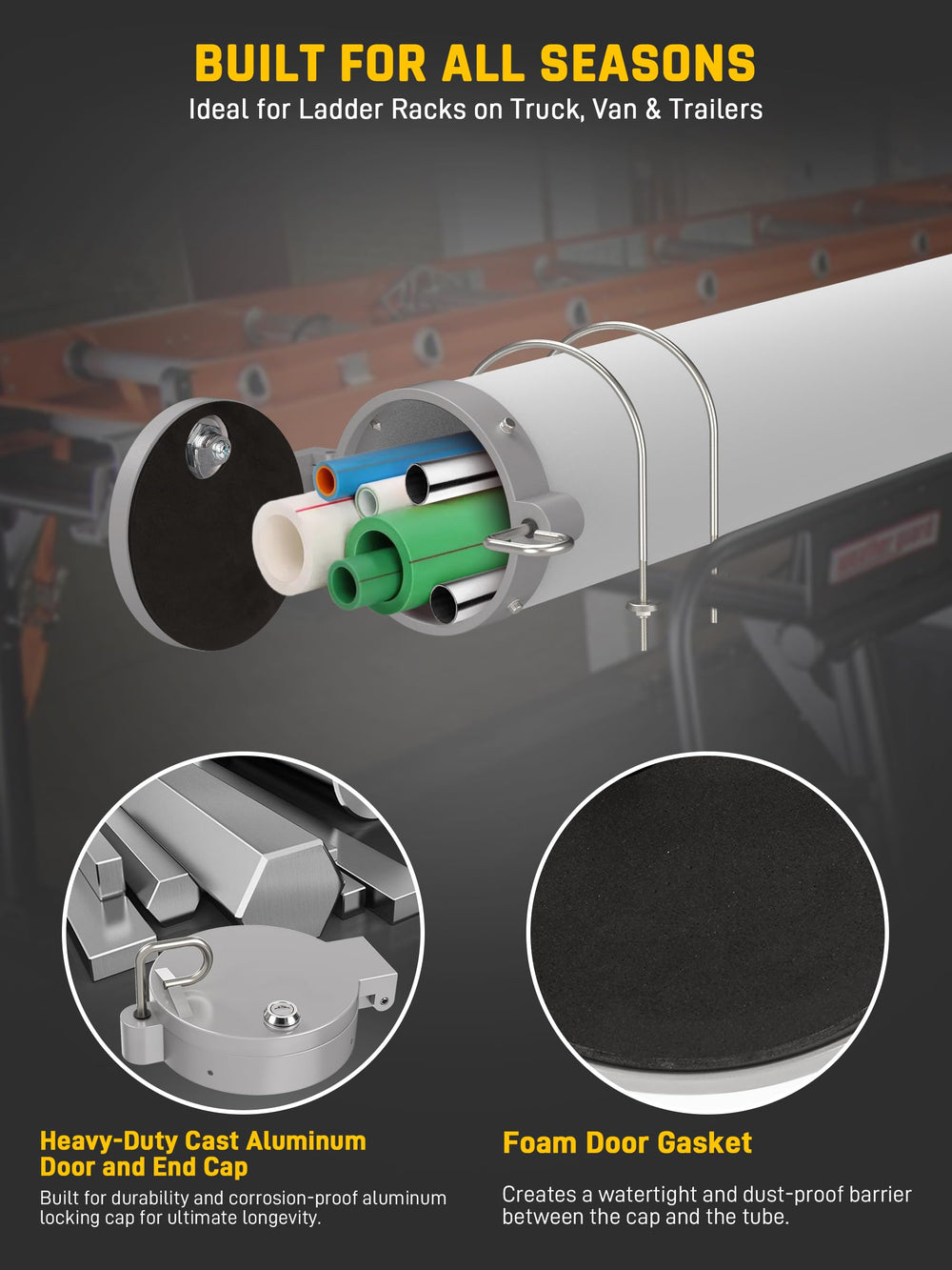 Integrated lock on Wyckoff carrier enhances security for tools and conduit
