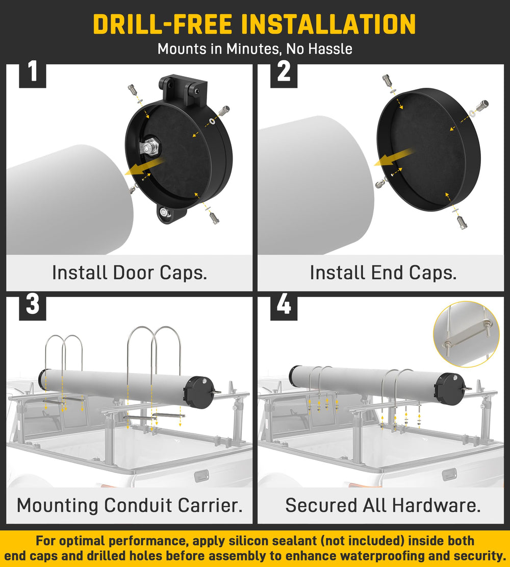 Wyckoff weatherproof seal protects contents from moisture and debris