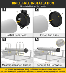 Wyckoff weatherproof seal protects contents from moisture and debris