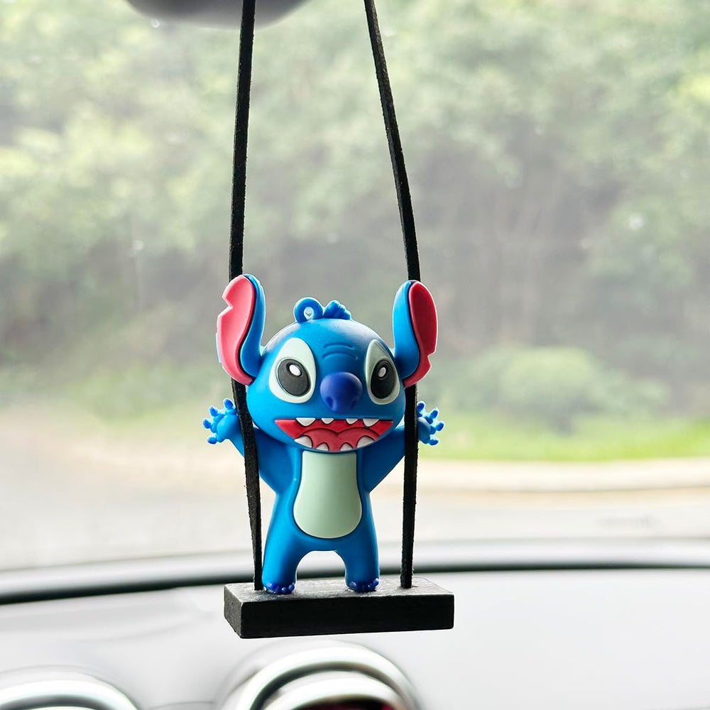 WYJS rearview mirror pendant blue made of non-toxic resin adds safe decorative charm.
