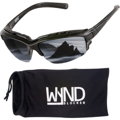 WYND Blocker motorcycle riding glasses with silver mirror lenses for enhanced visibility