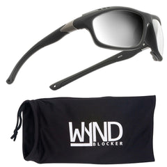 WYND Blocker Murph 335 clearly shows photochromic lenses transitions for outdoor clarity